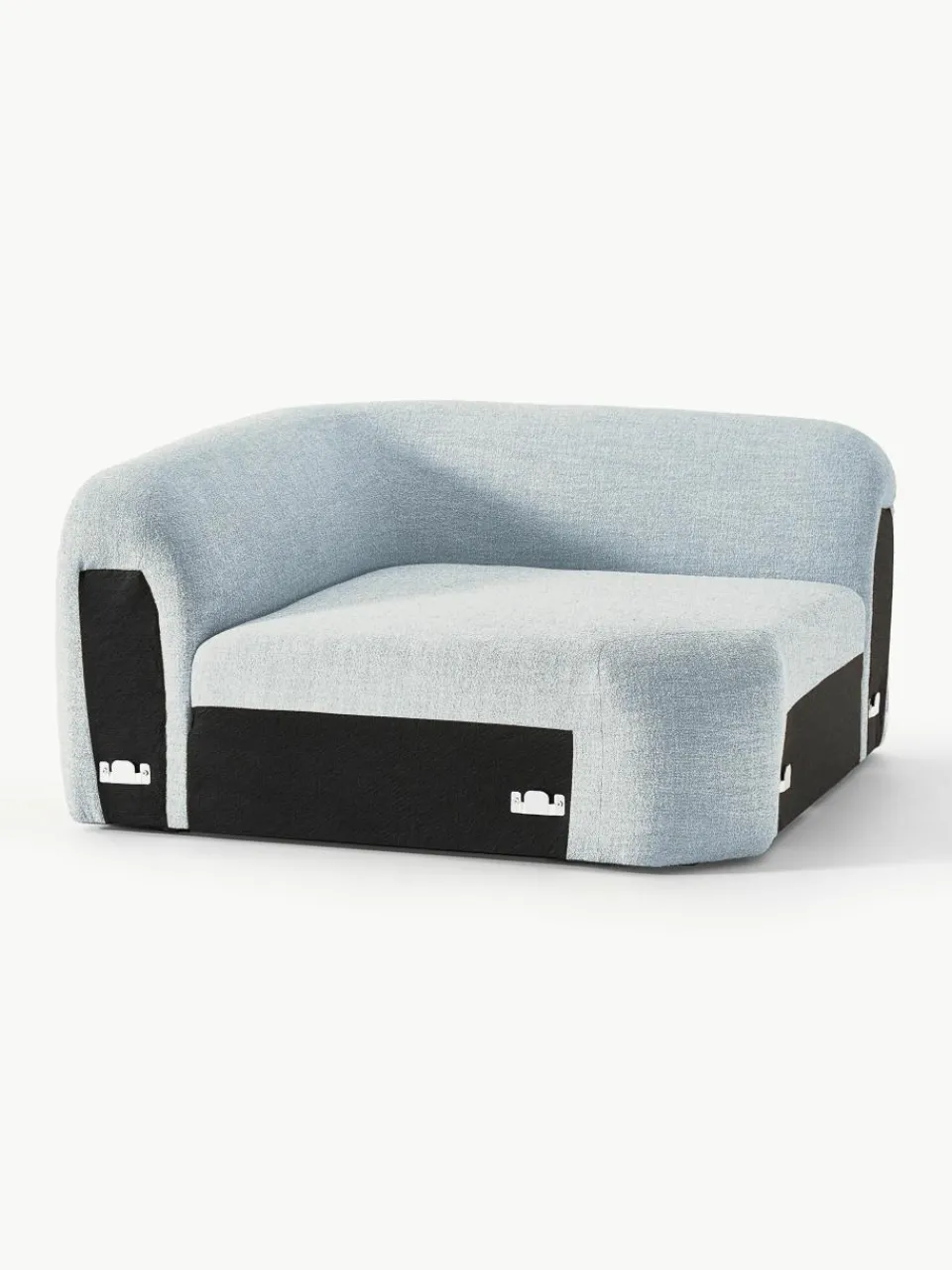 Afgeronde hoekmodule Wolke van bouclé^Westwing Collection Outlet