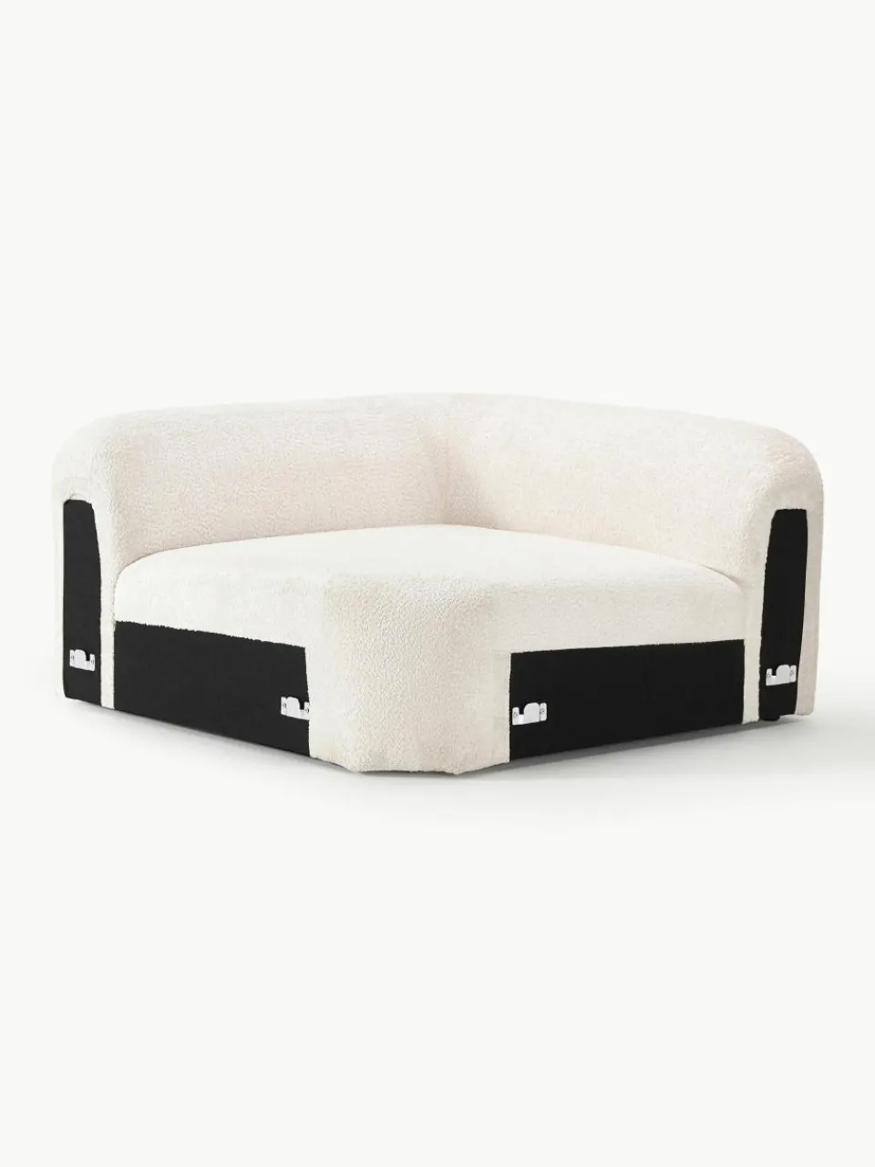 Afgeronde hoekmodule Wolke van teddy-bouclé^Westwing Collection Discount
