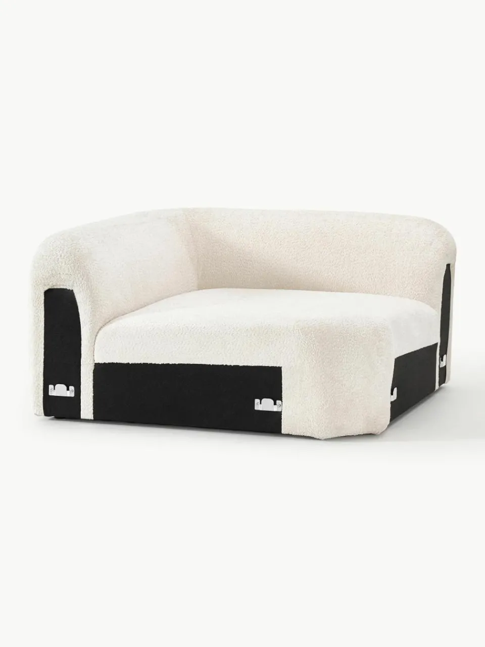 Afgeronde hoekmodule Wolke van teddy-bouclé^Westwing Collection Discount