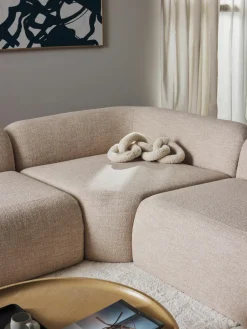 Afgeronde hoekmodule Wolke van bouclé^Westwing Collection Outlet