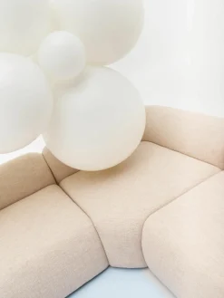 Afgeronde hoekmodule Wolke van bouclé^Westwing Collection Outlet