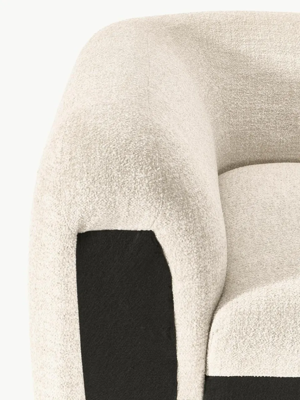 Afgeronde hoekmodule Wolke van bouclé^Westwing Collection Outlet