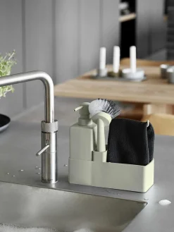 Afwasmiddeldispenser met afwasborstel, 3-delig^Zone Denmark Clearance