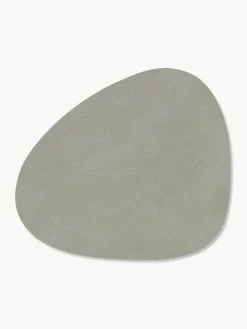 Asymmetrische leren placemats Curve, 4 stuks^LIND DNA Hot