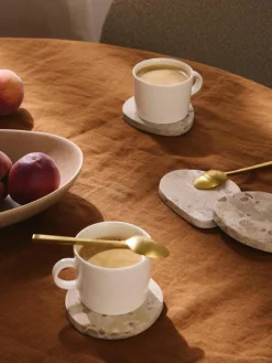 Asymmetrische marmeren onderzetters Lio, set van 4^Westwing Collection Sale