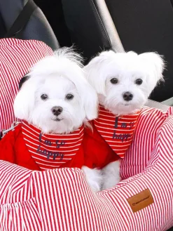 Autostoeltje voor huisdieren Premium met veiligheidsgordel, in verschillende maten^Wahre Tierliebe Fashion