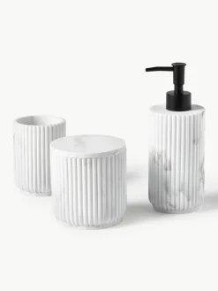 Badkameraccessoires Kacie in marmerlook, set van 3^Westwing Collection Clearance