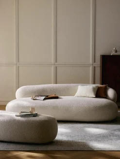 Bank Alba (3-zits) uit teddy bouclé^Westwing Collection Fashion