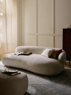 Bank Alba (3-zits) uit teddy bouclé^Westwing Collection Fashion