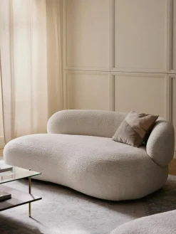 Bank Alba (2-zits) uit teddy bouclé^Westwing Collection Online