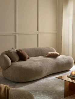 Bank Alba (3-zits) uit teddy bouclé^Westwing Collection New