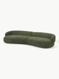 Bank Alba (4-zits) uit teddy-bouclé^Westwing Collection Hot