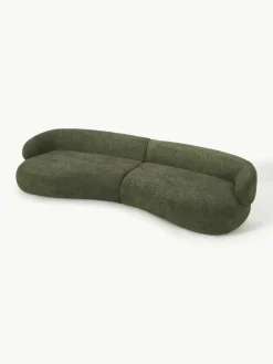 Bank Alba (4-zits) uit teddy-bouclé^Westwing Collection Hot