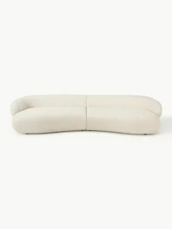 Bank Alba (4-zits) uit teddy-bouclé^Westwing Collection New