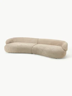 Bank Alba (4-zits) uit teddy-bouclé^Westwing Collection Outlet