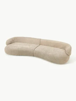 Bank Alba (4-zits) uit teddy-bouclé^Westwing Collection Outlet