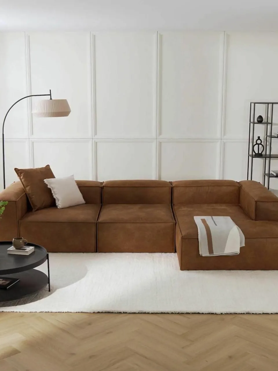 Bankkussen Lennon van gerecycled leer^Westwing Collection New