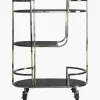 Bar cart Beauchamp van edelstaal^Westwing Online