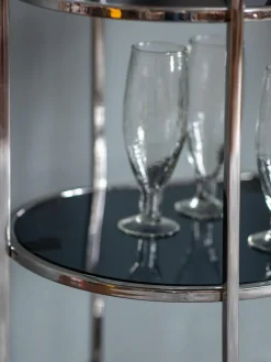 Bar cart Beauchamp van edelstaal^Westwing Online