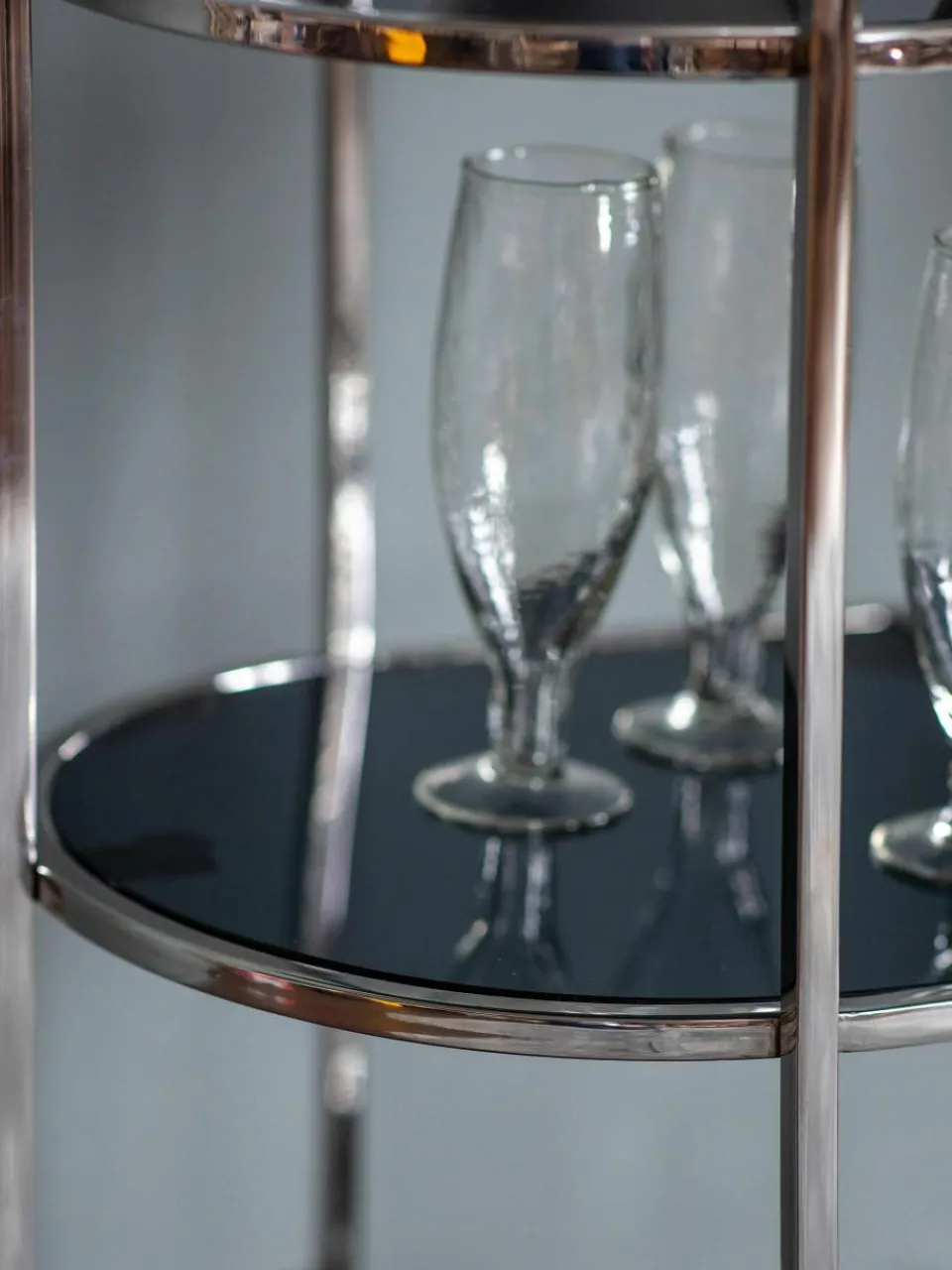 Bar cart Beauchamp van edelstaal^Westwing Online
