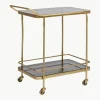 Bar cart Orabel met glazen tafelbladen^Bizzotto Discount