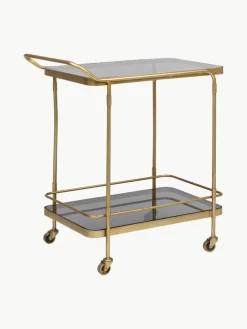 Bar cart Orabel met glazen tafelbladen^Bizzotto Discount