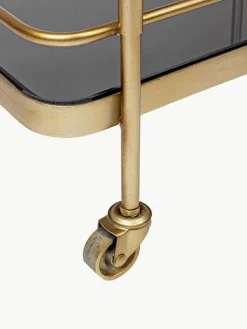 Bar cart Orabel met glazen tafelbladen^Bizzotto Discount