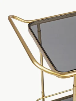 Bar cart Orabel met glazen tafelbladen^Bizzotto Discount