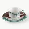 Beenderporselein koffiekopje Hybrid met schoteltje^SELETTI Hot