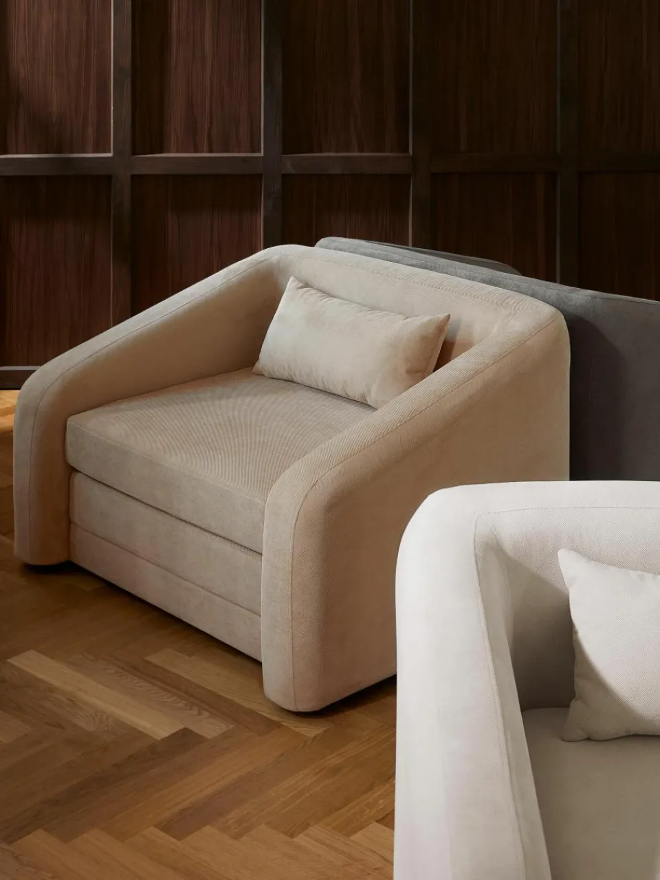 Beige slaapfauteuil Eliot^Westwing Collection Best