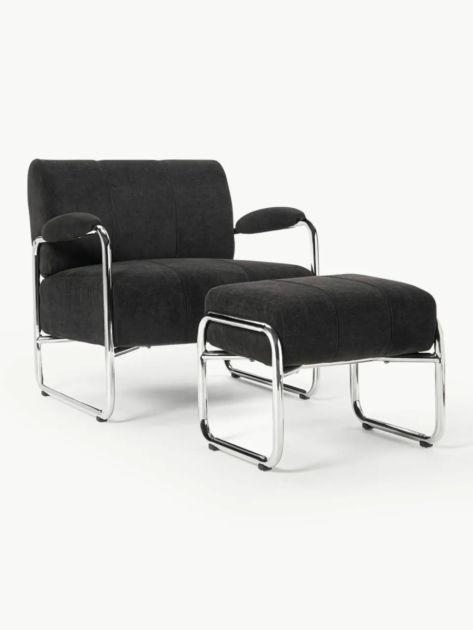 Beklede poef Marcel^Westwing Collection Online