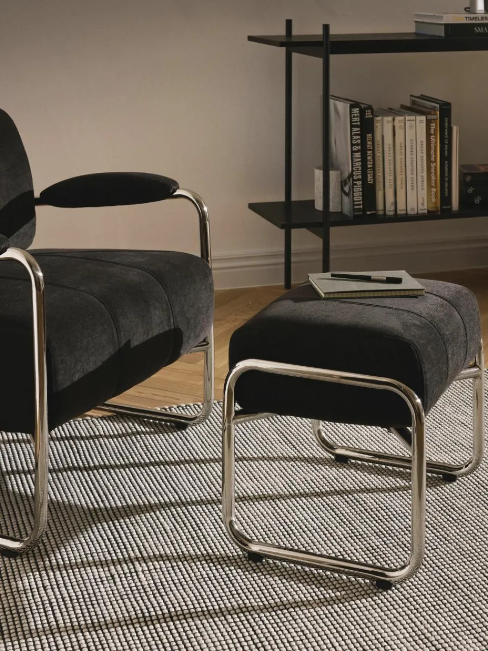 Beklede poef Marcel^Westwing Collection Online