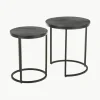Bijzettafels Andrew van mangohout, set van 2^Westwing Collection New
