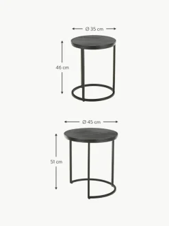 Bijzettafels Andrew van mangohout, set van 2^Westwing Collection New