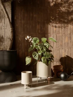 Bloempot Bau met gegroefd oppervlak, H 38 cm^ferm LIVING Discount