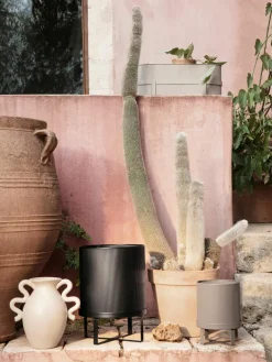 Bloempot Bau met gegroefd oppervlak, H 38 cm^ferm LIVING New