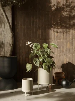 Bloempot Bau met gegroefd oppervlak, H 24 cm^ferm LIVING Online