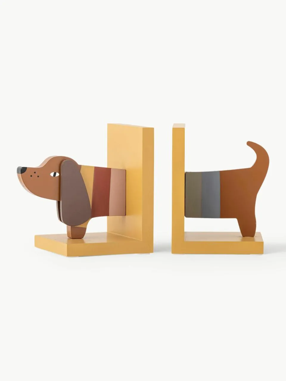 Boekensteun Charlie van hout, 2-delig^Bloomingville Mini Best