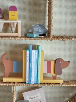 Boekensteun Charlie van hout, 2-delig^Bloomingville Mini Best