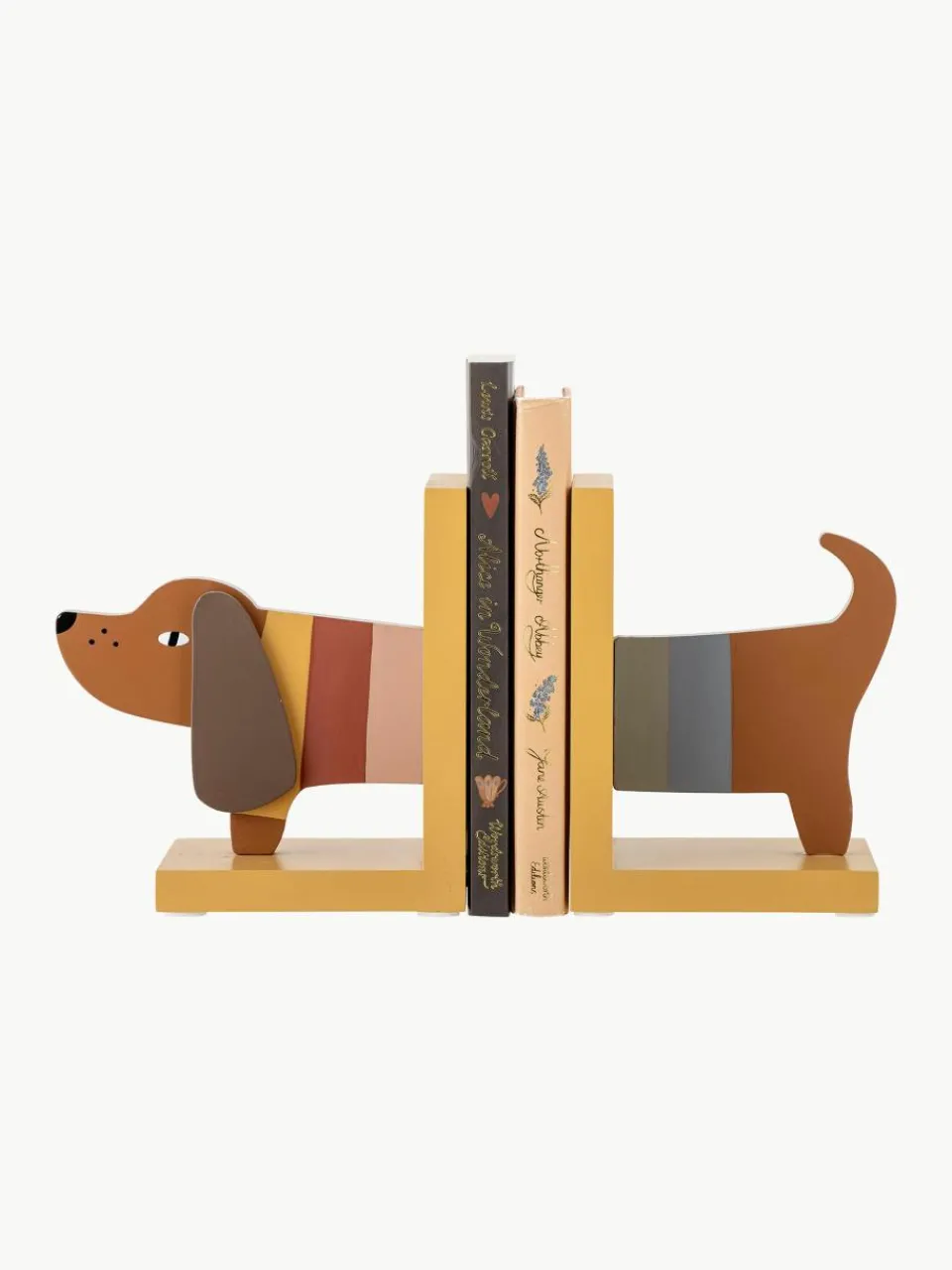 Boekensteun Charlie van hout, 2-delig^Bloomingville Mini Best