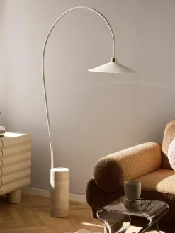 Booglamp Cora met travertijn voet^Westwing Collection Sale