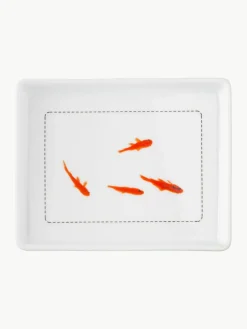 Botervloot Fische met reliëf en goudvis op de bodem^Westwing Hot