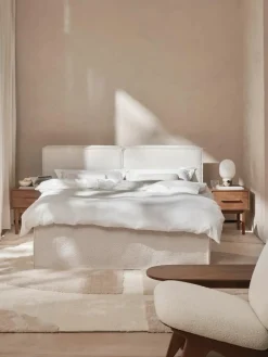 Bouclé boxspring bed Lennon^Westwing Collection Sale
