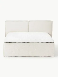 Bouclé boxspring bed Lennon^Westwing Collection Sale
