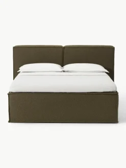 Bouclé boxspring bed Lennon^Westwing Collection Outlet