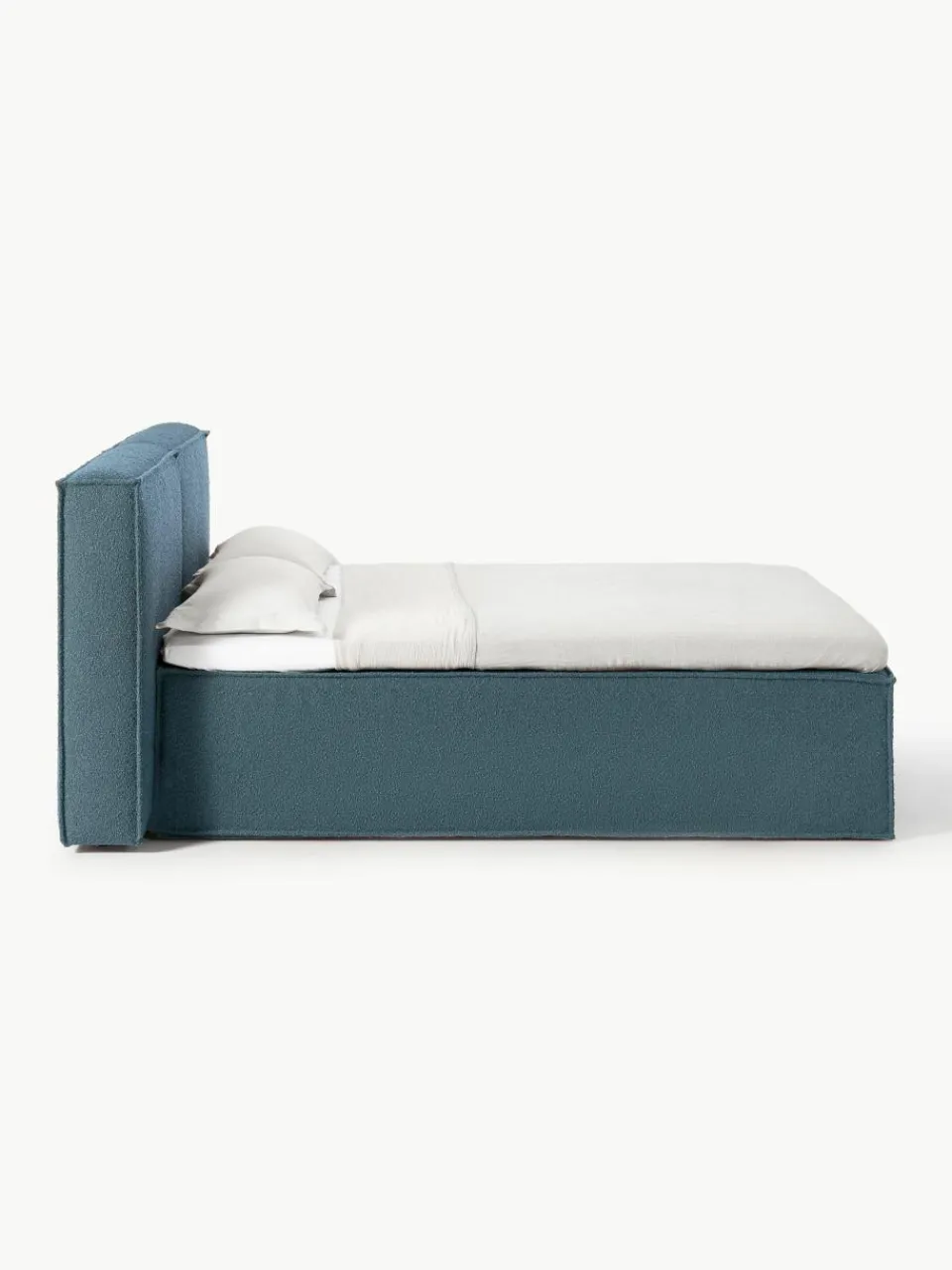 Bouclé boxspring bed Lennon^Westwing Collection Clearance