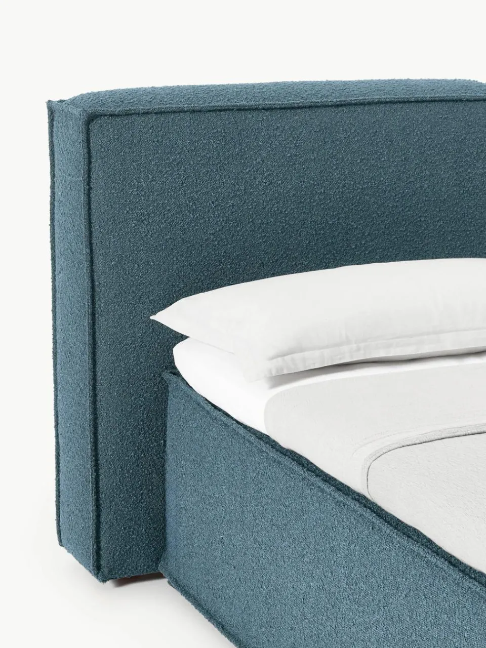 Bouclé boxspring bed Lennon^Westwing Collection Clearance