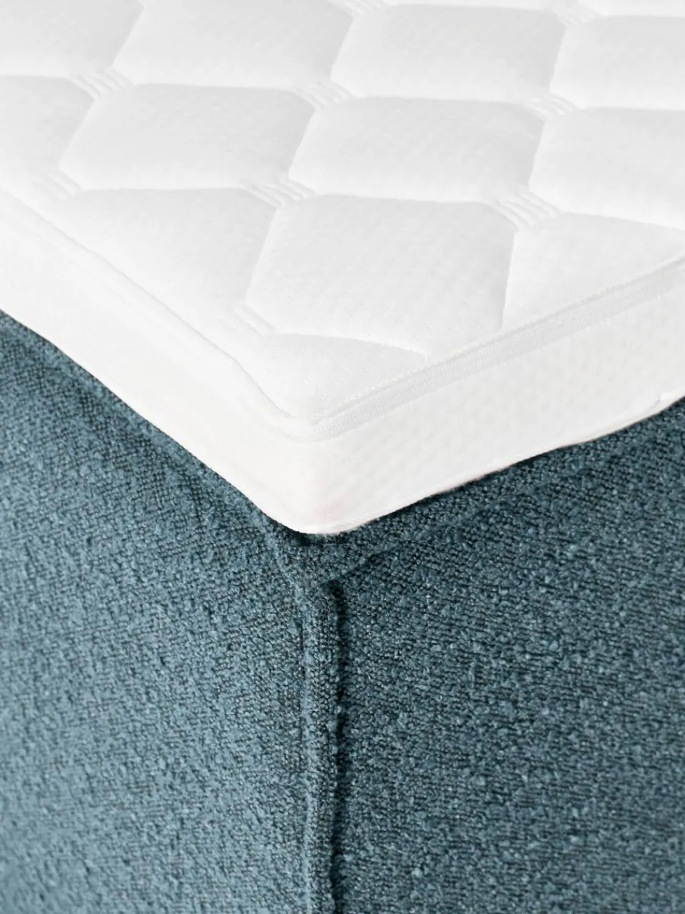 Bouclé boxspring bed Lennon^Westwing Collection Clearance
