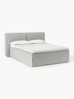 Bouclé boxspring bed Lennon^Westwing Collection Fashion