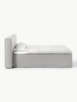 Bouclé boxspring bed Lennon^Westwing Collection Fashion